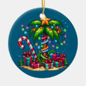 熱帯クリスマスパームツリー セラミックオーナメント (正面)
