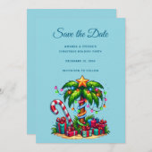 熱帯クリスマスパームツリー セーブザデート (正面/裏面)