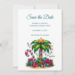 熱帯クリスマスパームツリー セーブザデート