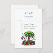 熱帯クリスマスパームツリー 出欠カード (正面/裏面)