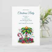 熱帯クリスマスパームツリー 招待状 (スタンド正面)