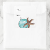 熱帯クリスマスヒトデのギフトシール スクエアシール (バッグ)