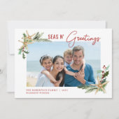 熱帯クリスマスヒトデの海Nグリーティングフォト シーズンカード (正面)