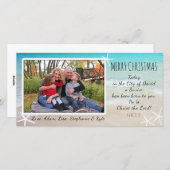 熱帯クリスマスビーチクリスチャンの写真カード シーズンカード (正面/裏面)