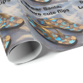 熱帯クリスマスビーチフリップフロップサンダル ラッピングペーパー (ロールコーナー)