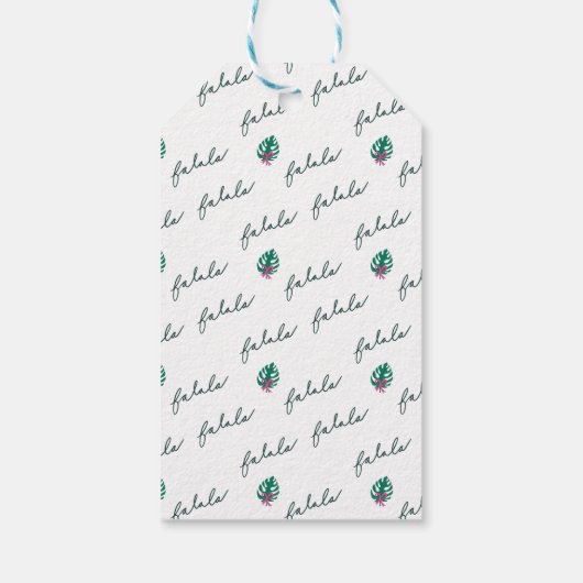 熱帯クリスマスファラがピンク転がクコンバーチブル ギフトタグ (裏面)