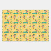 熱帯クリスマスファラがピンク転がクコンバーチブル ラッピングペーパーシート (正面)