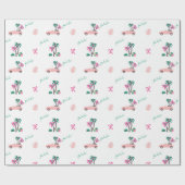 熱帯クリスマスファラがピンク転がクコンバーチブル ラッピングペーパー (フラット)