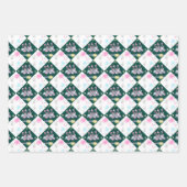 熱帯クリスマスフラミンゴ ラッピングペーパーシート (正面2)