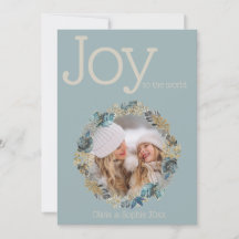 熱帯クリスマスブルーの葉の丸いフォトフレーム