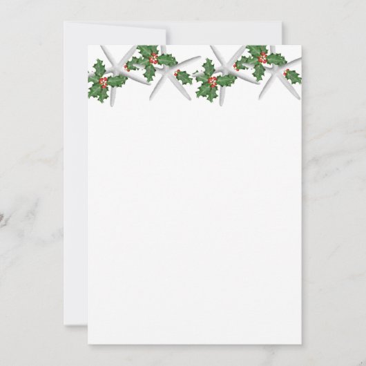 熱帯クリスマスホワ空白のクヒトデ紙 シーズンカード (正面)
