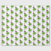 熱帯クリスマスヤシの木 ラッピングペーパー (フラット)