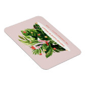 熱帯クリスマスヤシの植物フモダンラミンゴ  マグネット (右側)