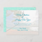 熱帯クリスマス新年のキリスト教メッセージカード シーズンポストカード (正面/裏面)