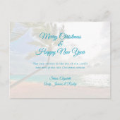 熱帯クリスマス新年のキリスト教メッセージカード シーズンポストカード (正面)