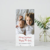 熱帯クリスマス縦の家族のフォトカード シーズンカード (スタンド正面)