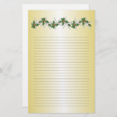 熱帯クリスマス金ゴールド裏紙 便箋 (正面/裏面)