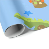 熱帯クリスマス7月のヤシの木の夏のクリスマス ラッピングペーパー (ロールコーナー)