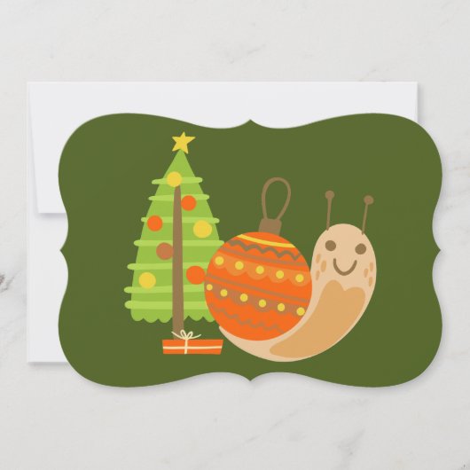 熱帯クリスマス7月カタツムリ夏クリスマス 招待状 (正面)