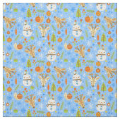 熱帯クリスマス7月カタツムリ雪だるま夏クリスマス ファブリック (見本)