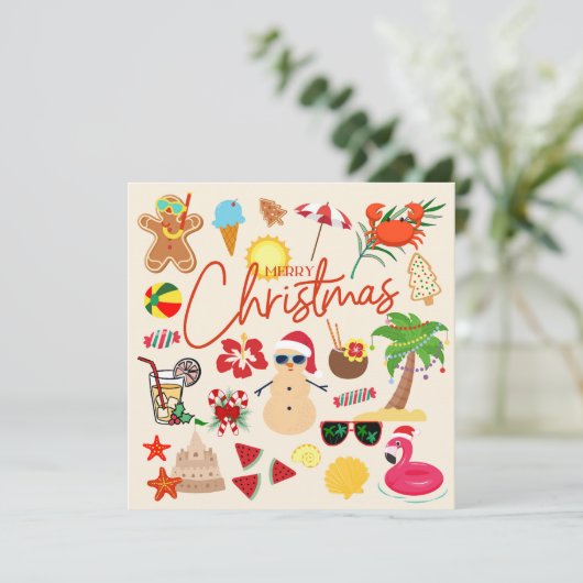 熱帯クリスマス カード (スタンド正面)