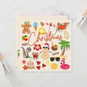 熱帯クリスマス カード (正面/裏面インサイチュ)