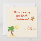 熱帯クリスマス カード (裏面)
