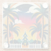 熱帯クリスマス ガラスコースター (裏面)