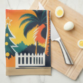 熱帯クリスマス キッチンタオル (四つ折り)