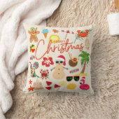 熱帯クリスマス クッション (ブランケット)
