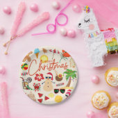 熱帯クリスマス ペーパープレート (パーティー)