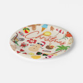 熱帯クリスマス ペーパープレート (アングル)