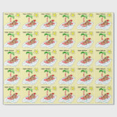 熱帯クリスマス ラッピングペーパー (フラット)