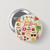 熱帯クリスマス 缶バッジ (正面&裏面)