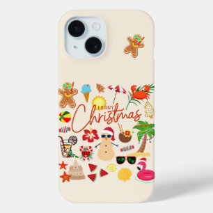 熱帯クリスマス iPhone 15ケース