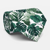 熱帯クール葉タイル模様 ネクタイ (ロール)