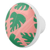 熱帯グランジグリーンモンステ葉ラ セラミックノブ (右)