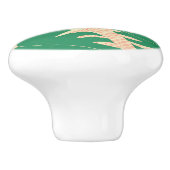 熱帯グランジグリーンモンステ葉ラ セラミックノブ (側面)