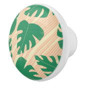 熱帯グランジグリーンモンステ葉ラ セラミックノブ (右)