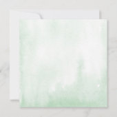 熱帯グリーンと金ゴールドフレーム赤ちゃんシャワー（郵便） 招待状 (裏面)