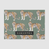 熱帯グリーンウォーターのタイガースの名前 薄葉紙 (正面)