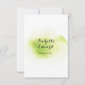 熱帯グリーンウォーター色モンステラ葉 出欠カード (裏面)