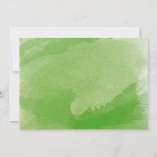 熱帯グリーンウォーター葉パーム結婚ズ 招待状 (裏面)