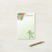 熱帯グリーンカエルの旅が始まインスパイアる ポストイット (デスク上)