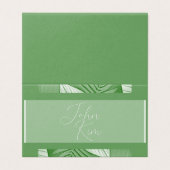熱帯グリーンパーソナライズされたウェディングカード (外部フラット)