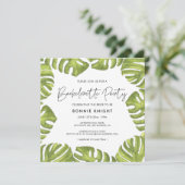 熱帯グリーンパーム葉バチェロレッテ 招待状 (スタンド正面)