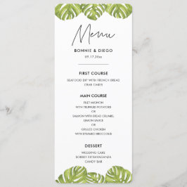 熱帯グリーンパーム葉結婚の メニュー