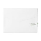 熱帯グリーンパーム葉金ゴールド幾何結婚物 ラップアラウンド宛名ラベル (裏面)