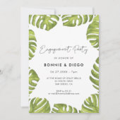 熱帯グリーンパーム離れ婚約パーティ 招待状 (正面)