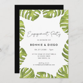 熱帯グリーンパーム離れ婚約パーティ 招待状